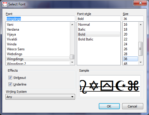Select Font 3
